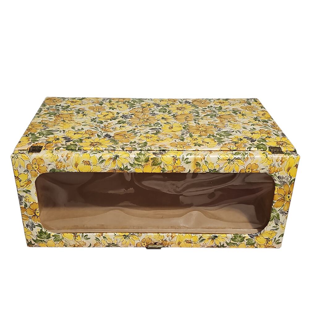 KC Products Cozy Home Storage Hat Box Sweater Box VTG MCM Flower Power Retro